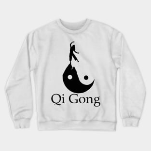 silhouette desing art of qigong Crewneck Sweatshirt